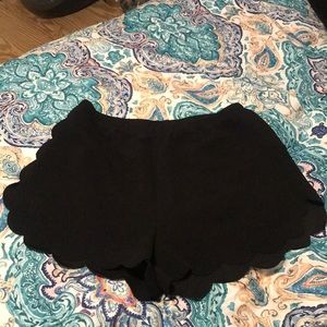 black shorts